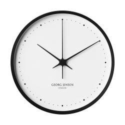 Horloge Koppel - Ø30cm - acier inox noir, cadran blanc