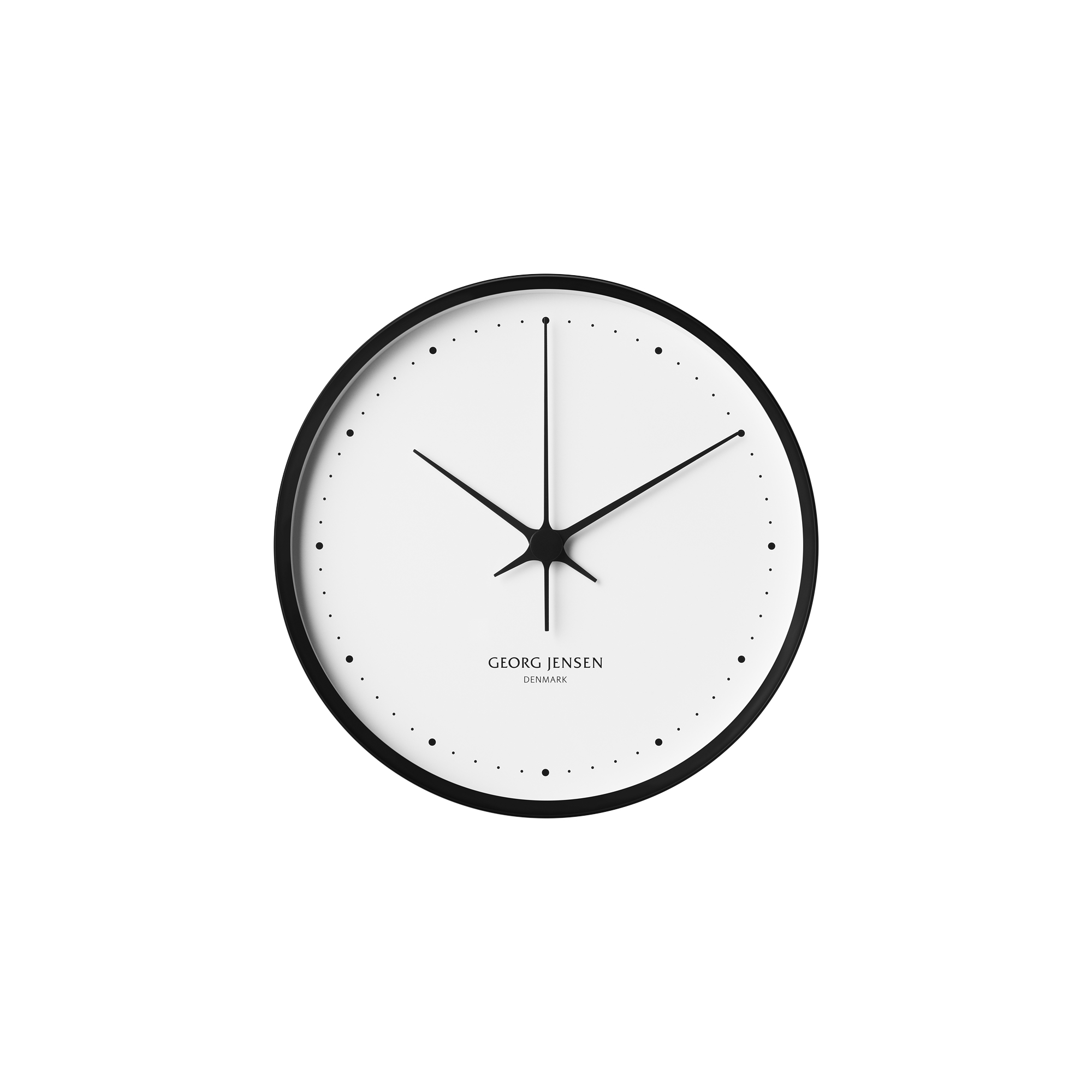 Horloge Koppel - Ø30cm - acier inox noir, cadran blanc