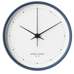 Horloge Koppel - Ø22cm - acier inox bleu, cadran blanc