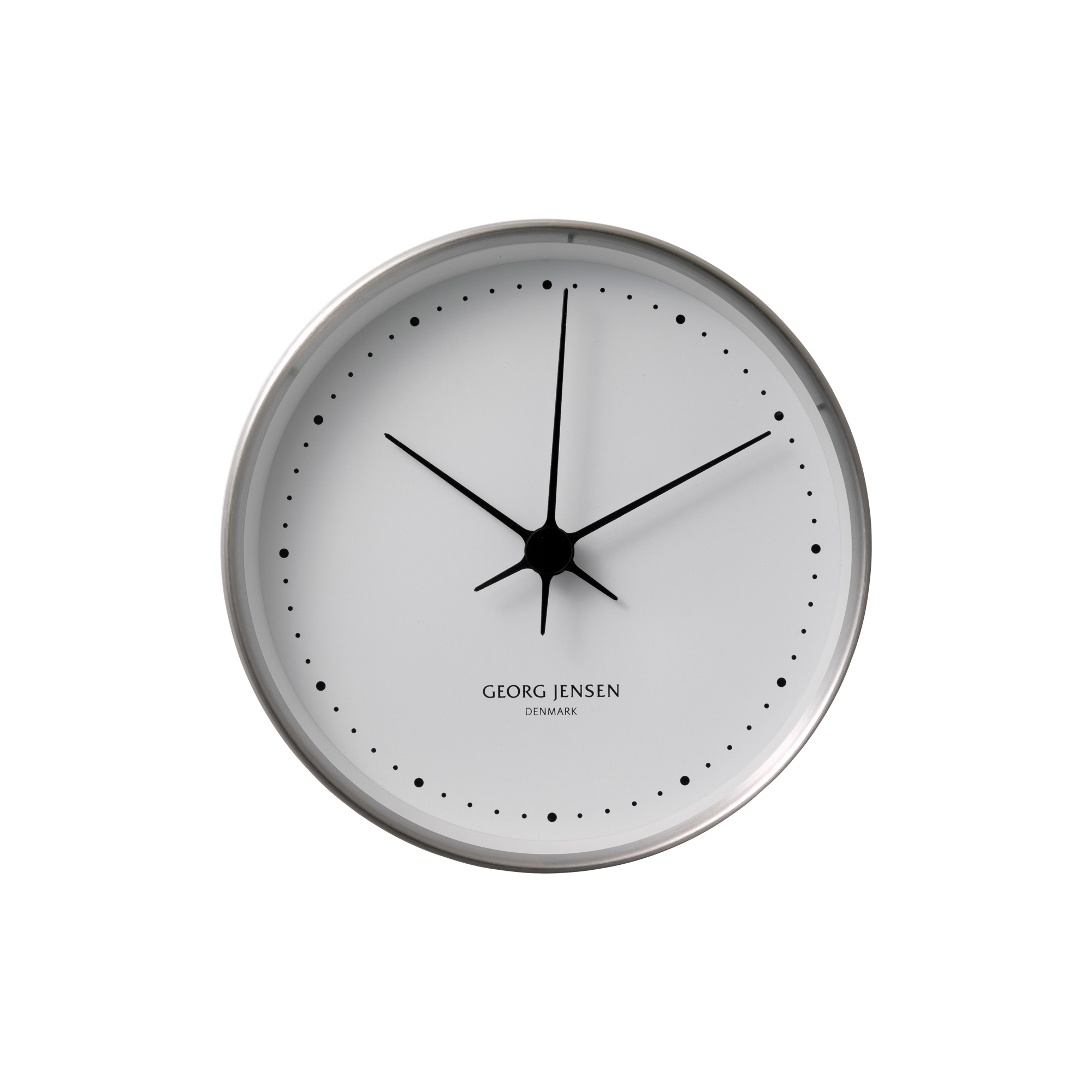 Horloge Koppel - Ø10cm - acier Inoxydable, cadran blanc