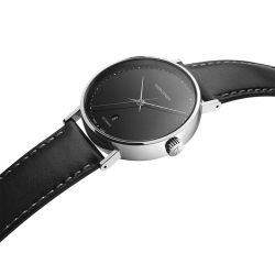 Koppel 41mm - automatic, black dial, black leather