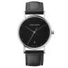 Koppel 32mm - quartz, black dial, black leather