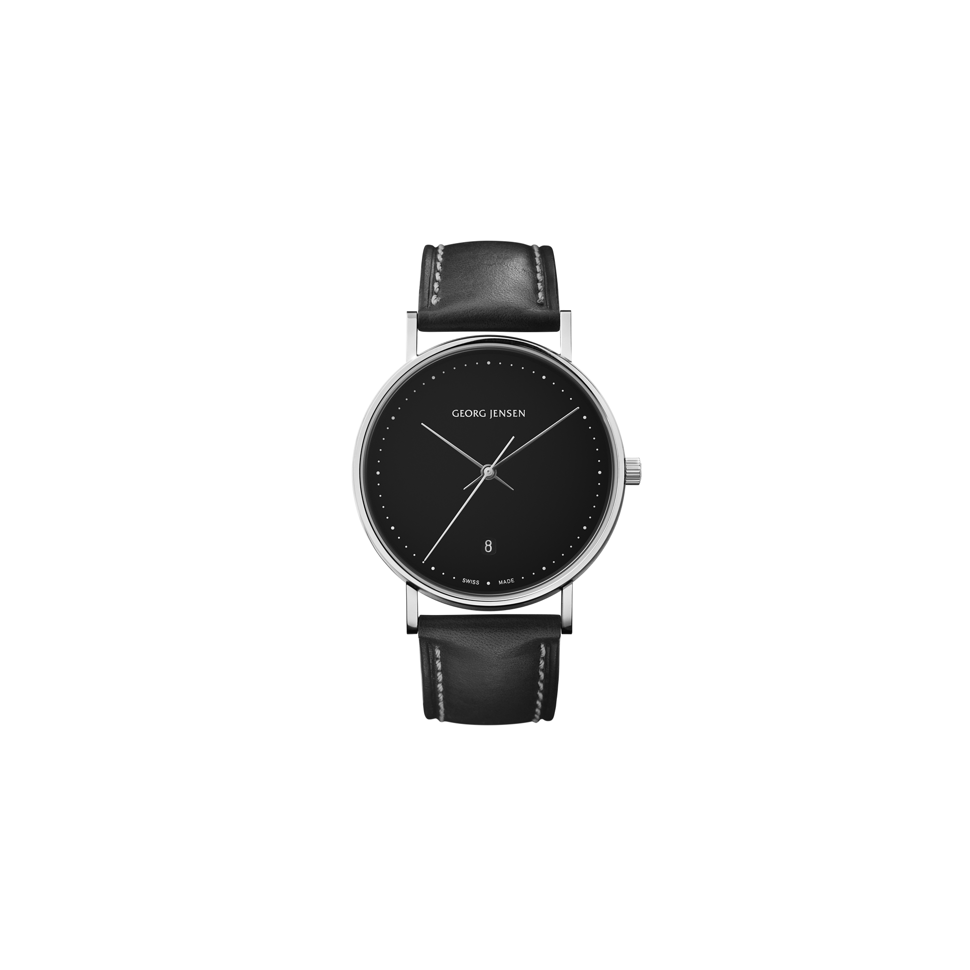 Koppel 38mm - quartz, black dial, black leather