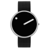 Picto Ø40mm - polished steel/black, matt black mesh