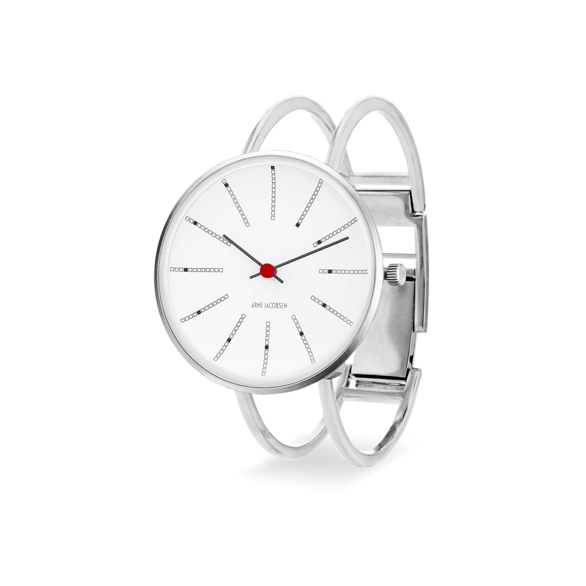 Bankers watch - Ø30 or Ø34 mm - steel/white, bangle