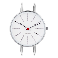 Bankers watch - Ø30 or Ø34 mm - steel/white, bangle