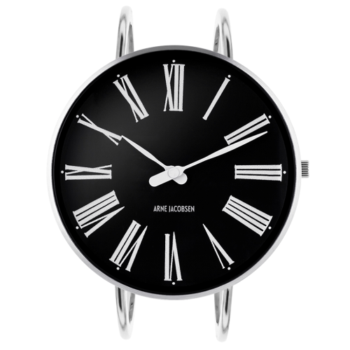 Montre Roman 40mm - acier/noir, bracelet jonc