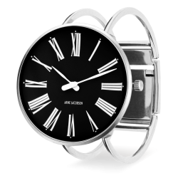 Roman watch - 40mm - steel/black, bangle