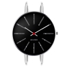 Bankers watch - Ø34 mm - steel/black, bangle