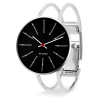 Bankers watch - Ø34 mm - steel/black, bangle