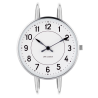 Montre Station - Ø34 mm - acier/blanc, bracelet jonc