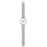 City Hall watch - Ø34mm - brushed steel/white, mesh strap