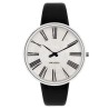 Roman Sunray watch - Ø40mm - stainless steel, black leather