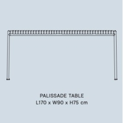 rectangular dining table - Palissade - HAY