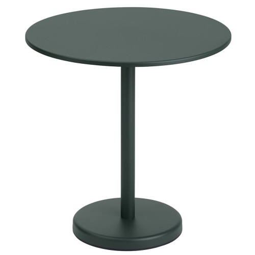 table Ø70 vert foncé - Linear Steel - Muuto