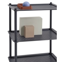 Flow Trolley – 3 plateaux – Gris-Bleu - Muuto