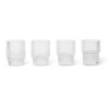 4 mini glasses – clear – Ripple - Ferm Living