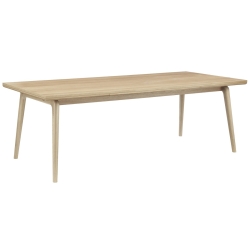 C65 Åstrup table – 220/320 x 100 cm – clear lacquered oak - FDB Møbler