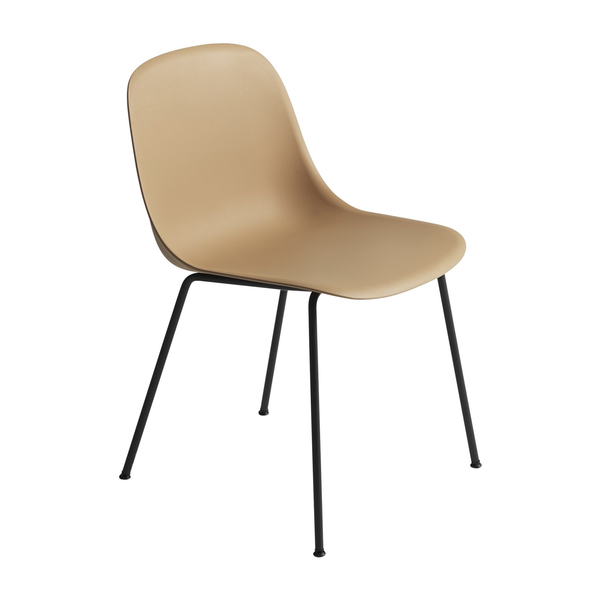 ochre / black - Fiber tube base, without armrest - Muuto