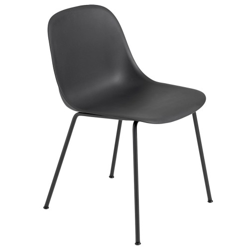 black / black - Fiber tube base, without armrest - Muuto