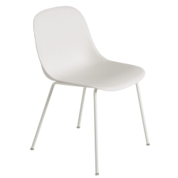 blanc / blanc - Fiber pieds tube, sans accoudoir - Muuto