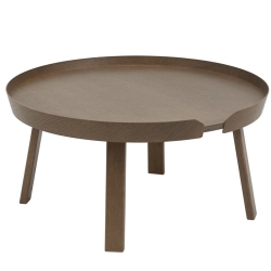 oak stained dark brown - L – Around Table - Muuto