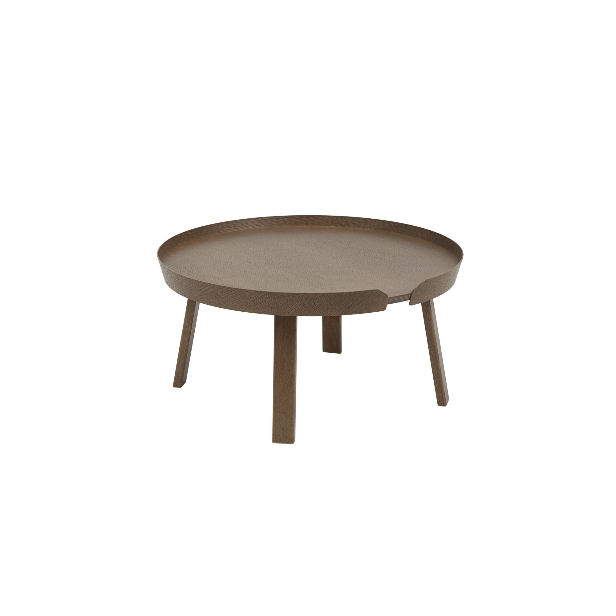 chêne teinté brun foncé – L – Table Around - Muuto