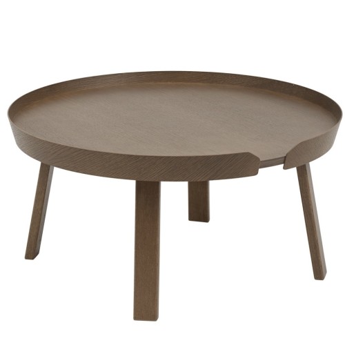 chêne teinté brun foncé – L – Table Around - Muuto