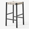 Tabouret Betty TK7 (H66 cm) – Noir / Lin naturel - &Tradition