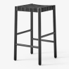 Betty Stool TK7 (H66 cm) – Black / Black linen - &Tradition