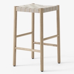 Betty Stool TK7 (H66 cm) – Oak / Natural linen - &Tradition