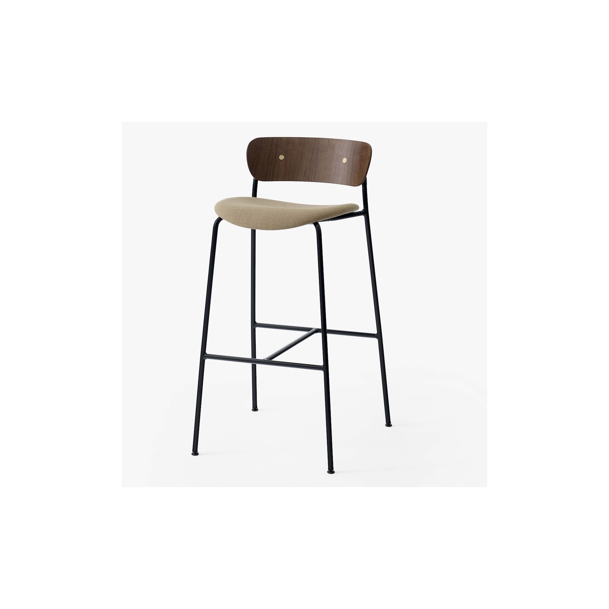 Vidar 333, walnut, brass - Pavilion AV8 (seat height 65cm) - &Tradition