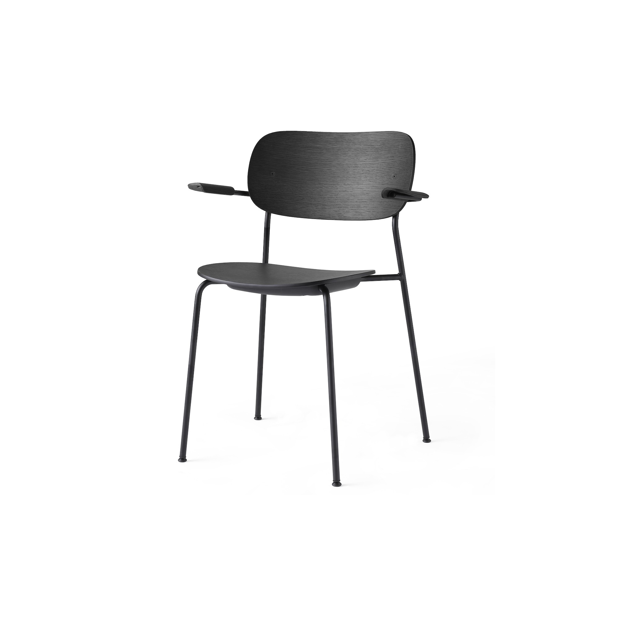 avec accoudoirs - chêne noir / piètement noir - Co Chair - Audo Copenhagen