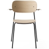 with armrests - natural oak / black frame - Co chair - Audo Copenhagen