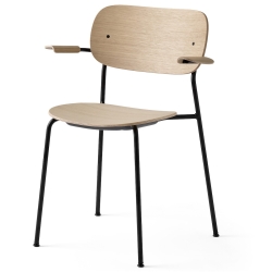 with armrests - natural oak / black frame - Co chair - Audo Copenhagen