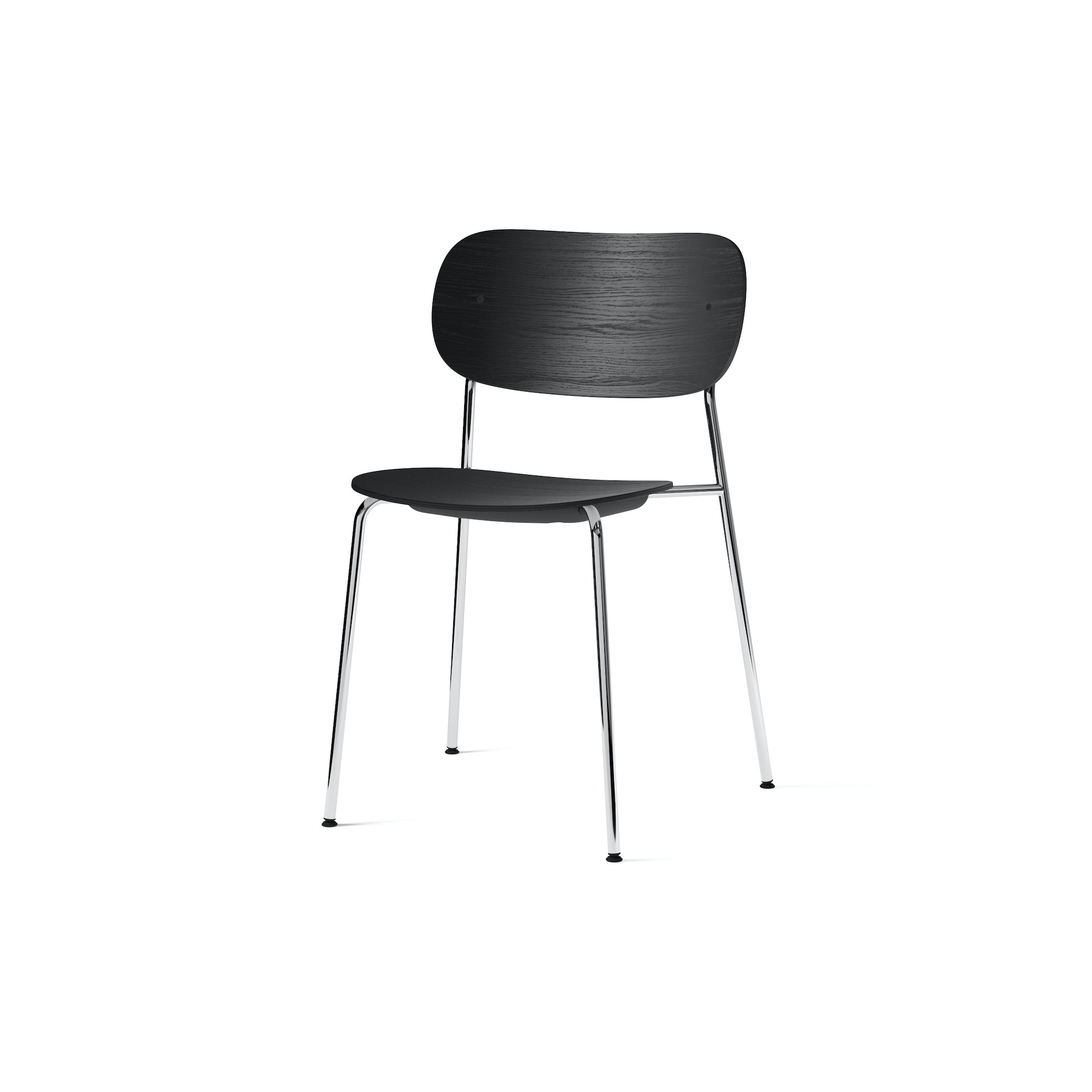 without armrests - black oak / chrome frame - Co chair - Audo Copenhagen