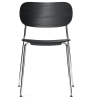 without armrests - black oak / chrome frame - Co chair - Audo Copenhagen