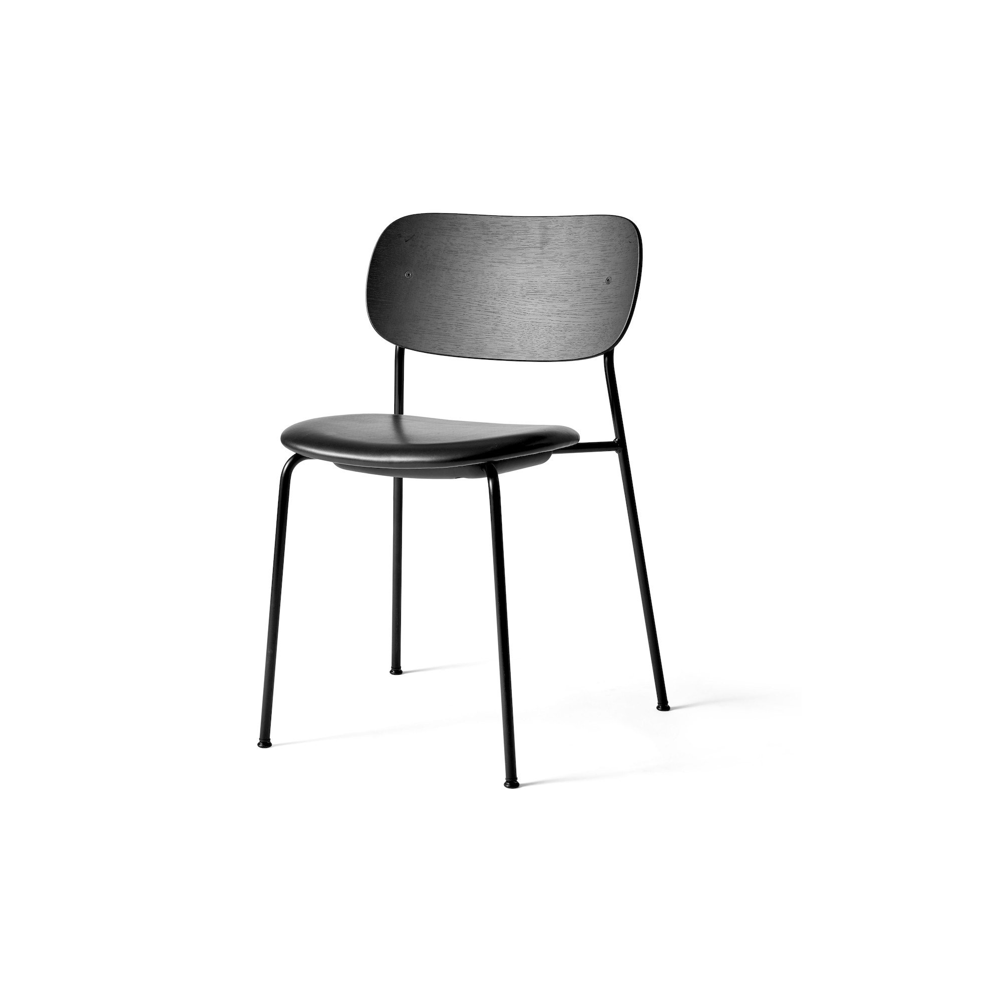 sans accoudoirs - cuir Dakar 0842 / chêne noir / piètement noir - Co Chair - Audo Copenhagen