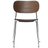 sans accoudoirs - dark stained oak / chrome frame - Co chair