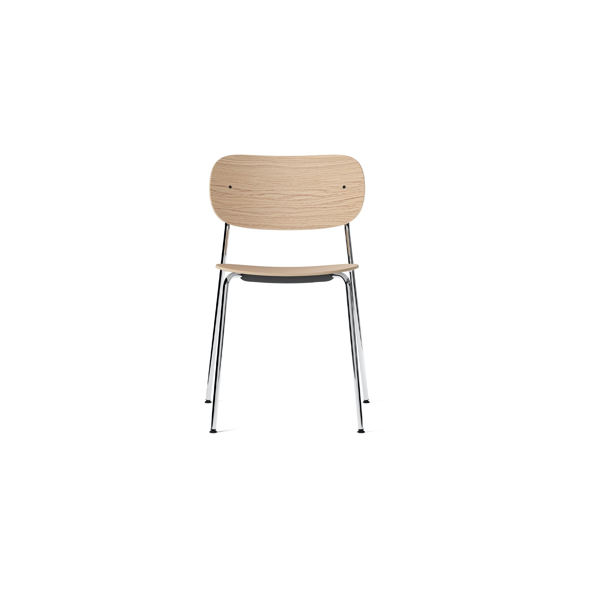 sans accoudoirs - natural oak / chrome frame - Co chair - Audo Copenhagen