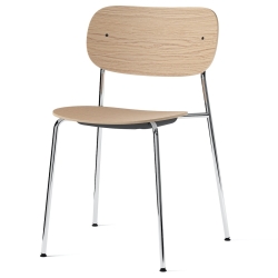 sans accoudoirs - natural oak / chrome frame - Co chair - Audo Copenhagen