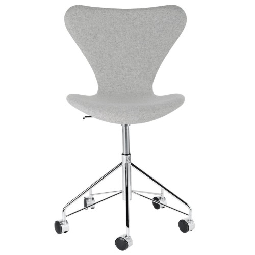 fully upholstered, Divina Melange 120 light grey - 3117 - Fritz Hansen