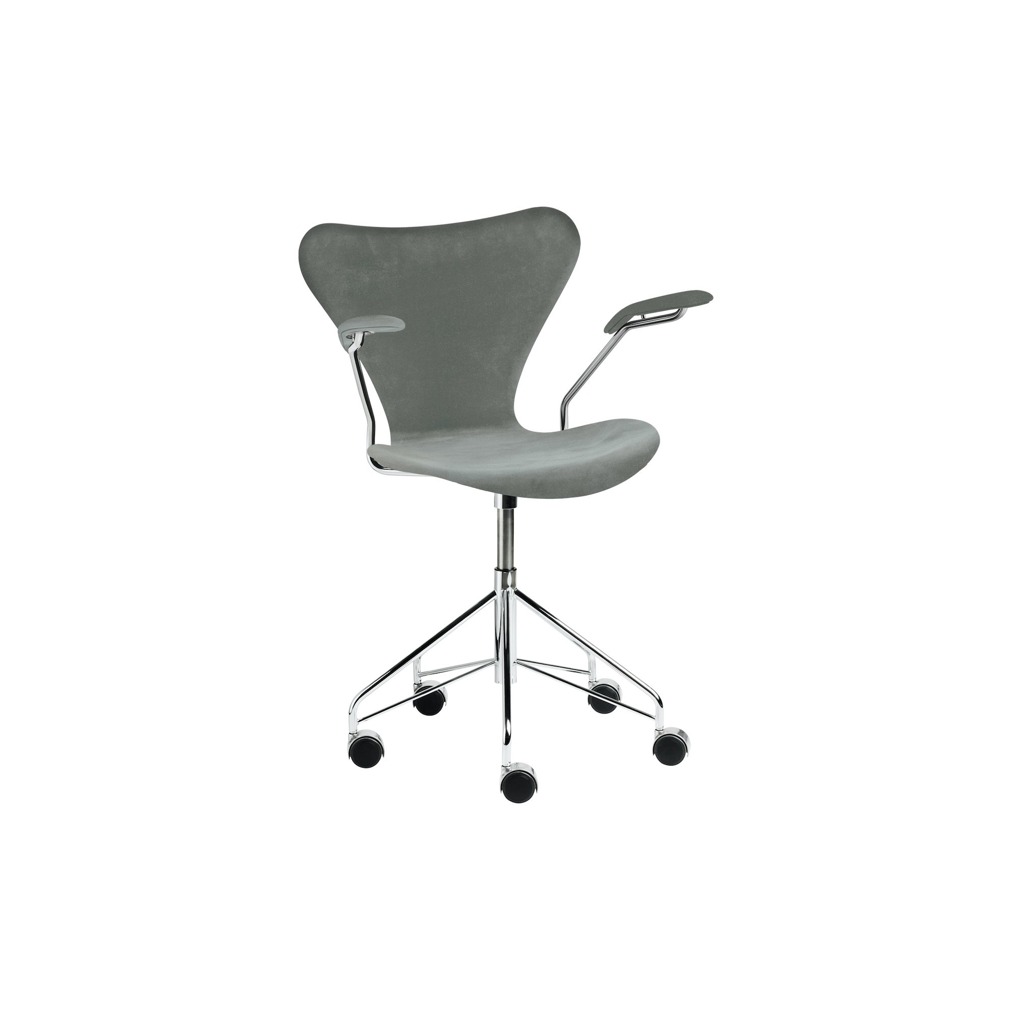 entièrement tapissée, velours Belfast Seal grey - 3217 - Fritz Hansen