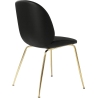 Black Basic leather + semi matt brass base - Beetle Chair - Gubi