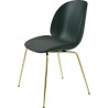 Dark green shell - seat Messenger 087 - semi mat brass legs – Beetle chair - Gubi