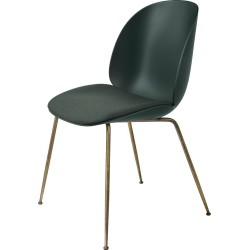 Dark green shell - seat Messenger 087 - antique brass legs – Beetle chair - Gubi