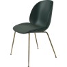 Dark green shell - seat Messenger 087 - antique brass legs – Beetle chair - Gubi