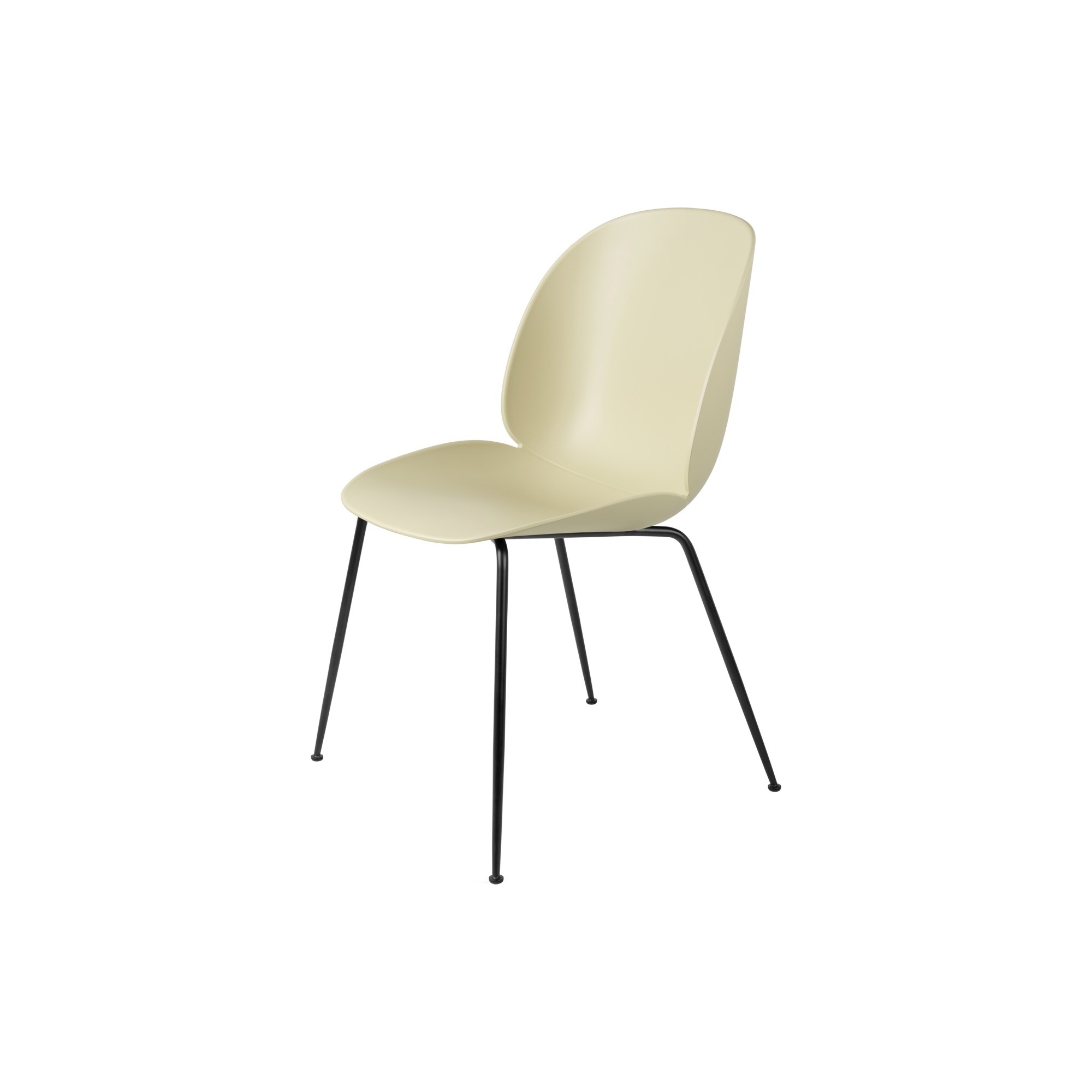 pastel green shell - matt black base - Beetle chair plastic - Gubi