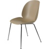 pebble brown shell - black chrome base - Beetle chair plastic - Gubi