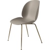 new beige shell - antique brass base - Beetle chair plastic - Gubi